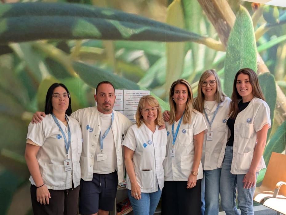 Professionals de la Unitat d’Atenció Ciutadana de l’EAP Les Borges Blanques, amb Cristina Lombardo (segona per la dreta).