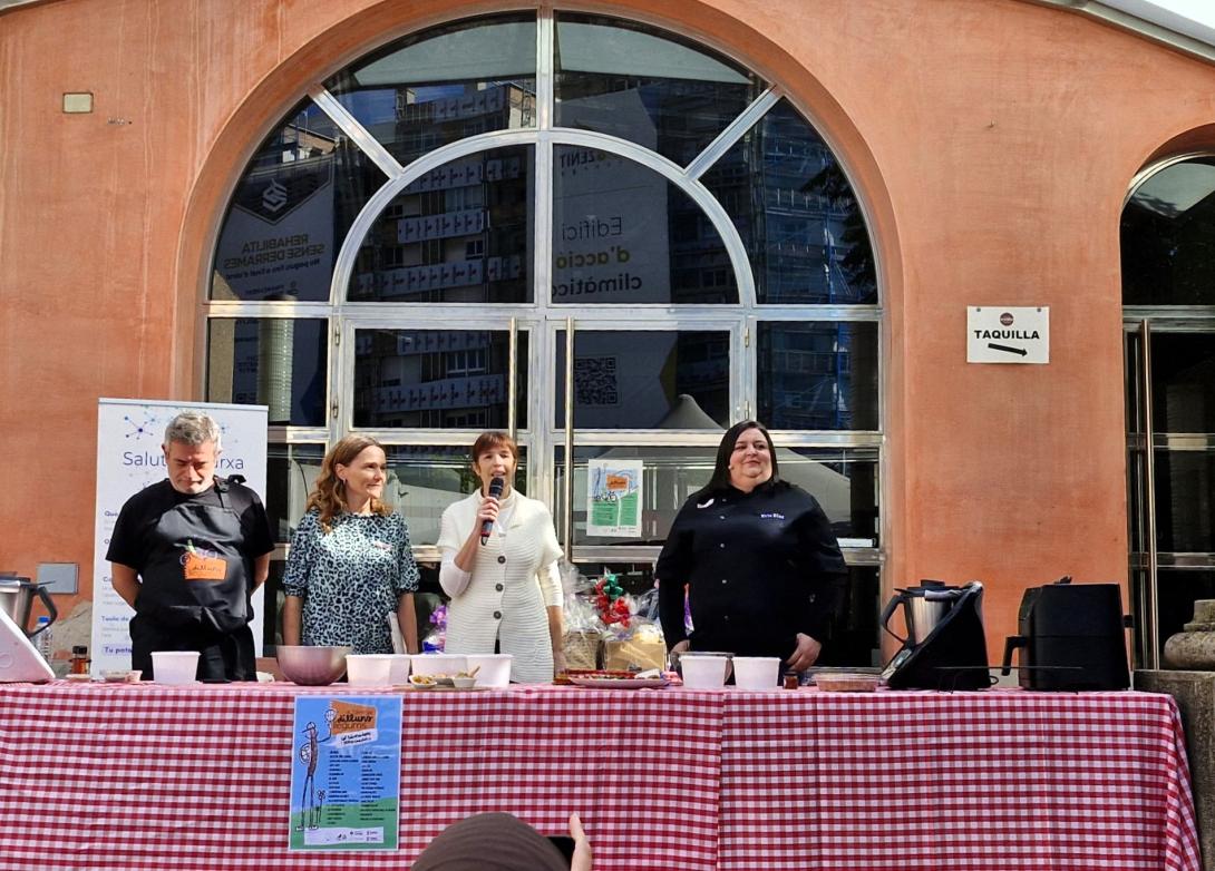Prova d'una recepta del concurs a Tàrrega dilluns llegums