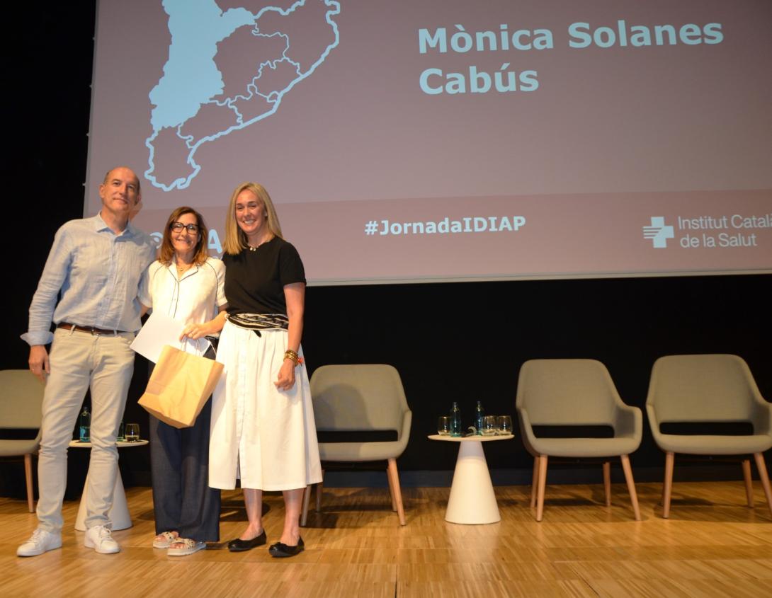 José Maria Palacín, Mònica Solanes i Pilar Vaqué durant la jornada
